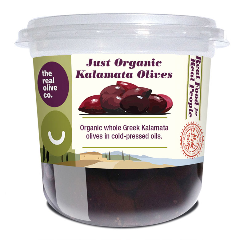 Fresh Organic Just Kalamata Olives. Fresher food, sourced with care
