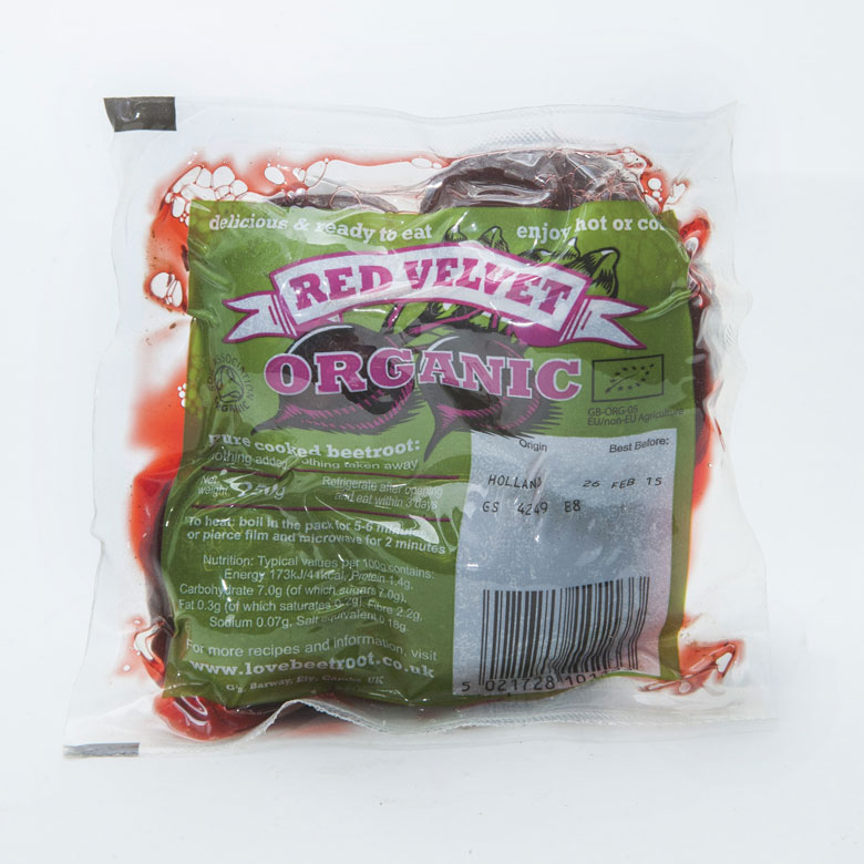 Fresh Organic Cooked Beetroot vacuum packed. Fresher food, sourced